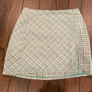 Urban Outfitters plaid green mini skirt